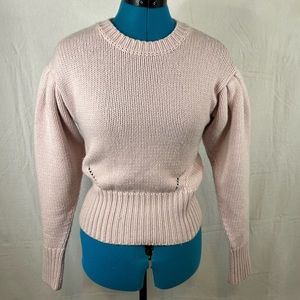 Autumn Cashmere Crew Neck Puff Sleeve Sweater